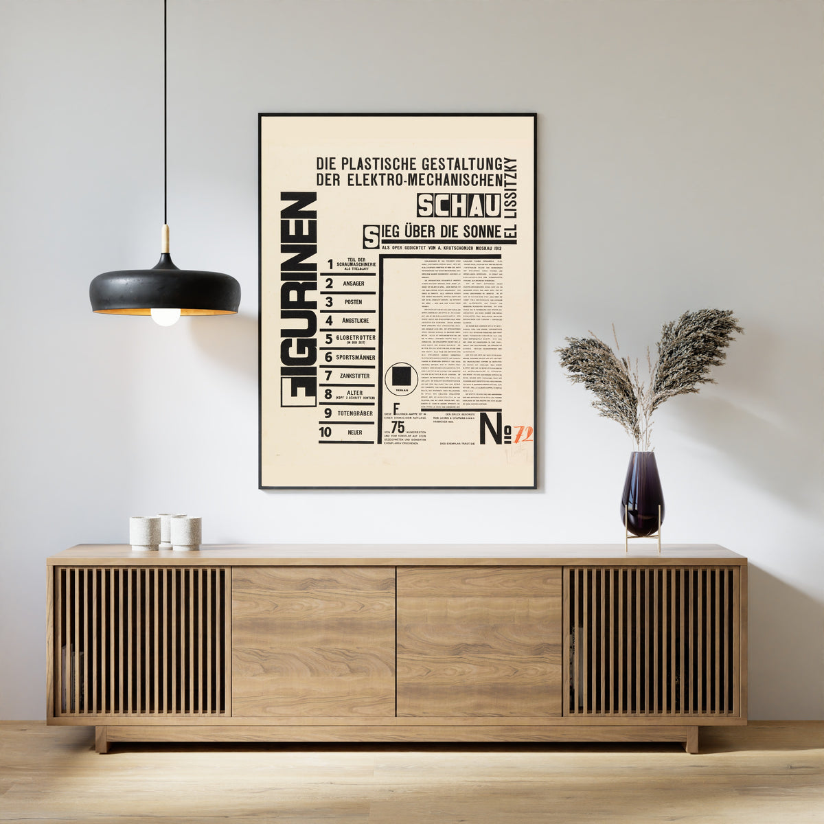 El Lissitzky — Figurines: Victory over the Sun (Title Page) | Constructivist Lithograph Print