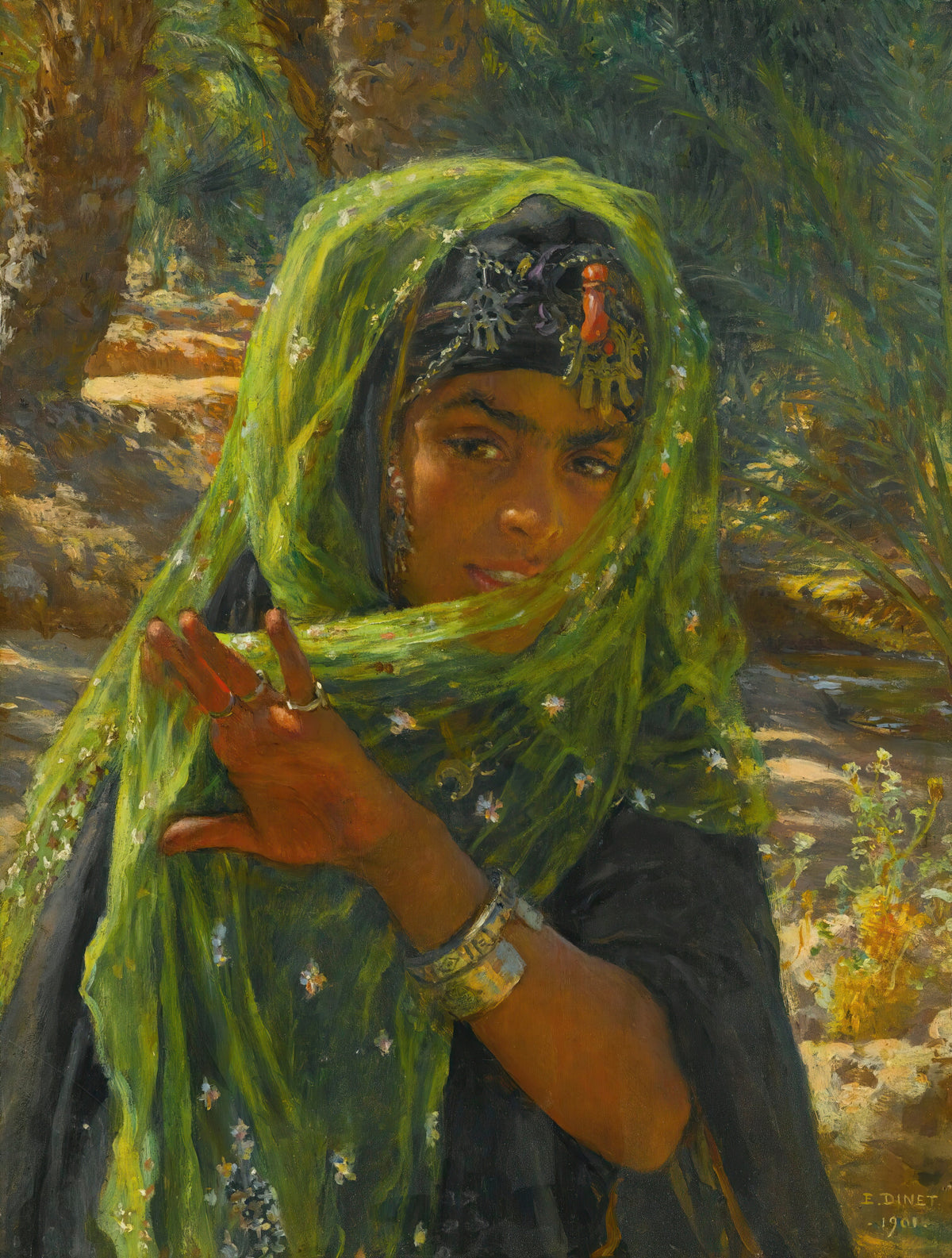 Étienne Dinet — Fillette se voilant | Fine Art Print