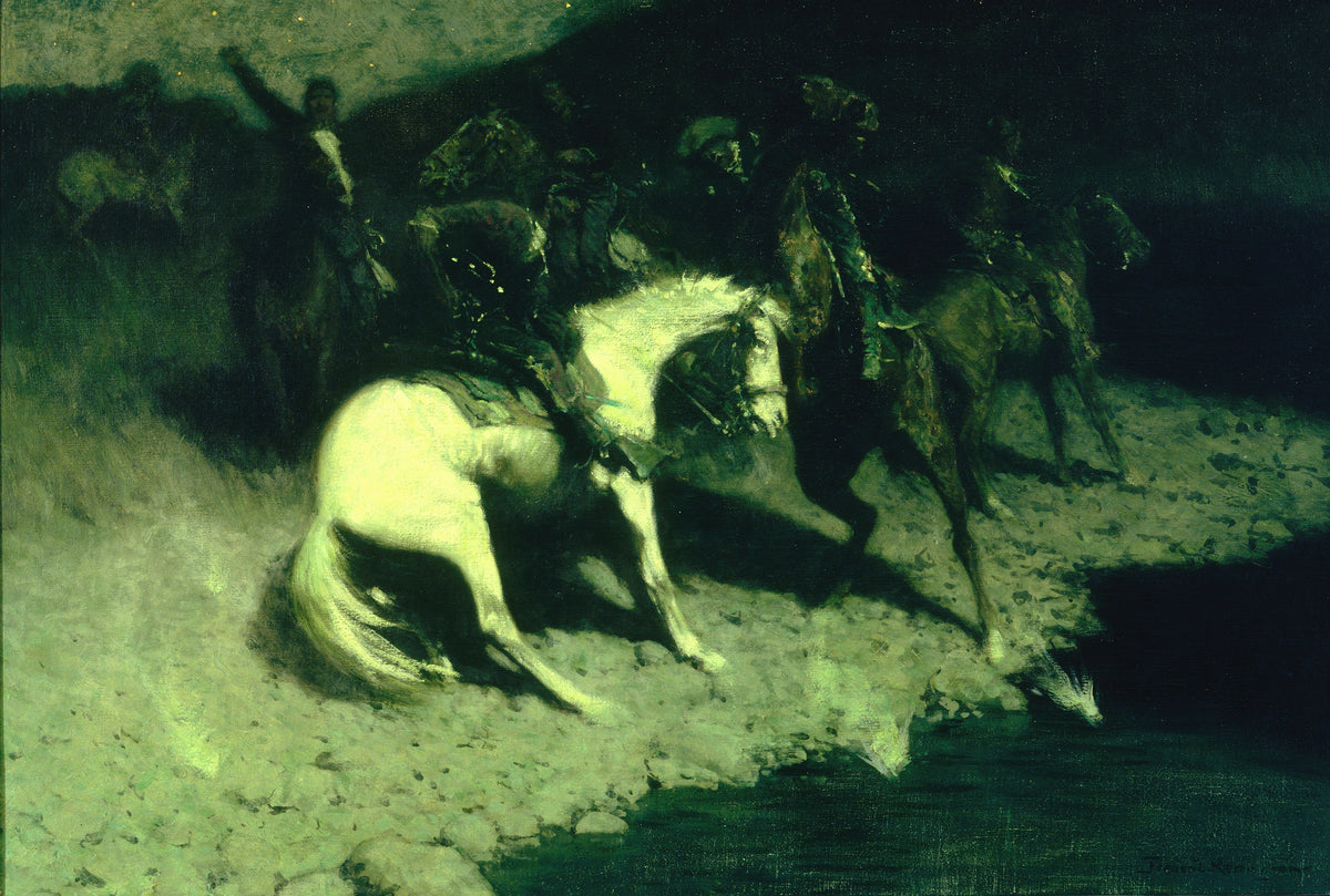 Frederic Remington — Fired On | Western Art Print