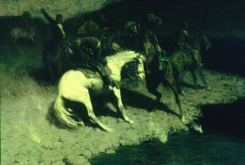 Frederic Remington — Fired On | Western Art Print