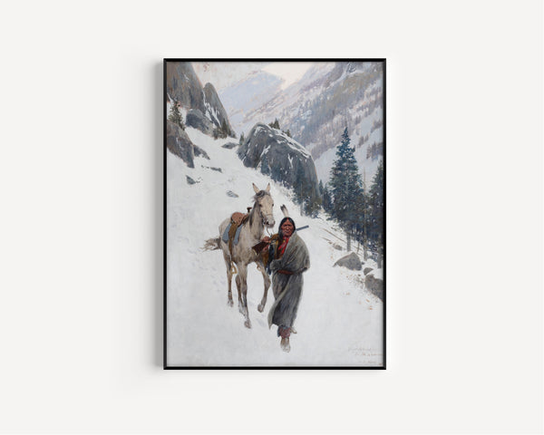 Henry Farny — First Sketch for ‘In the Shadow’ | Western Art Print