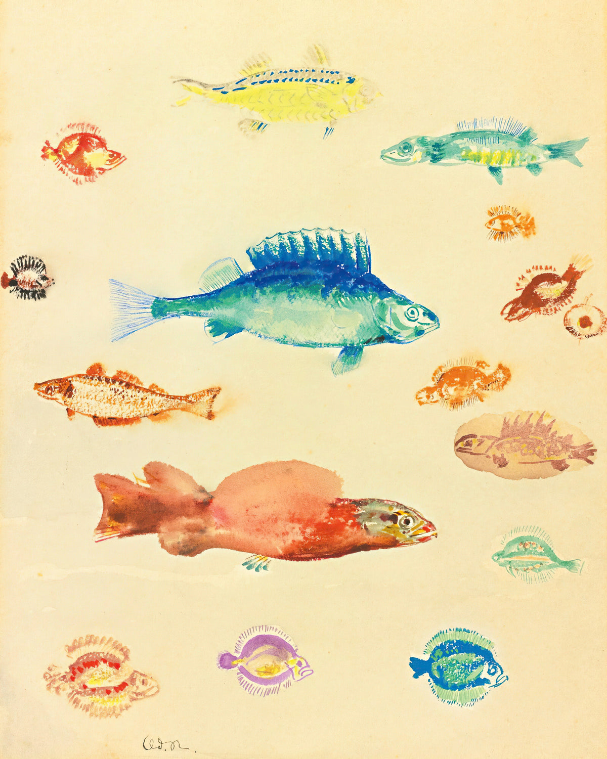 Odilon Redon — Fish | Symbolist Art Print
