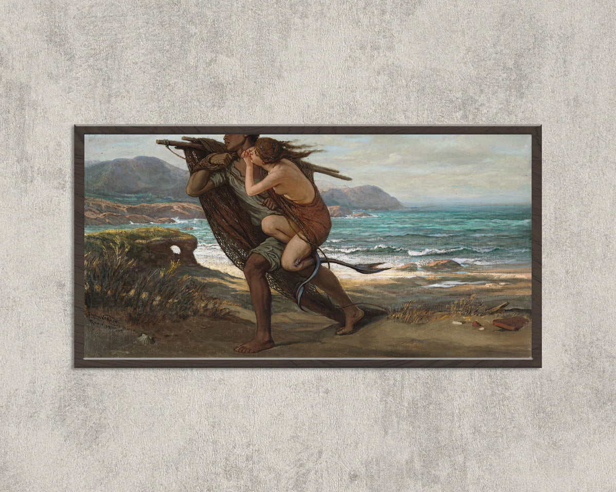 Elihu Vedder — Fisherman and Mermaid | Symbolist Art Print