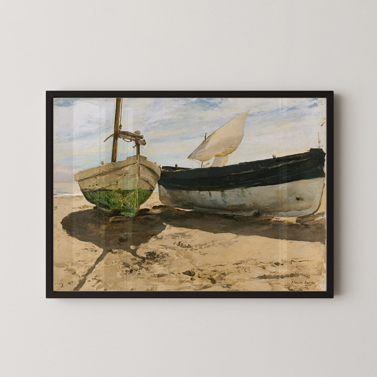 Joaquín Sorolla — Fishing Boats on the Beach, Valencia | Fine Art Print