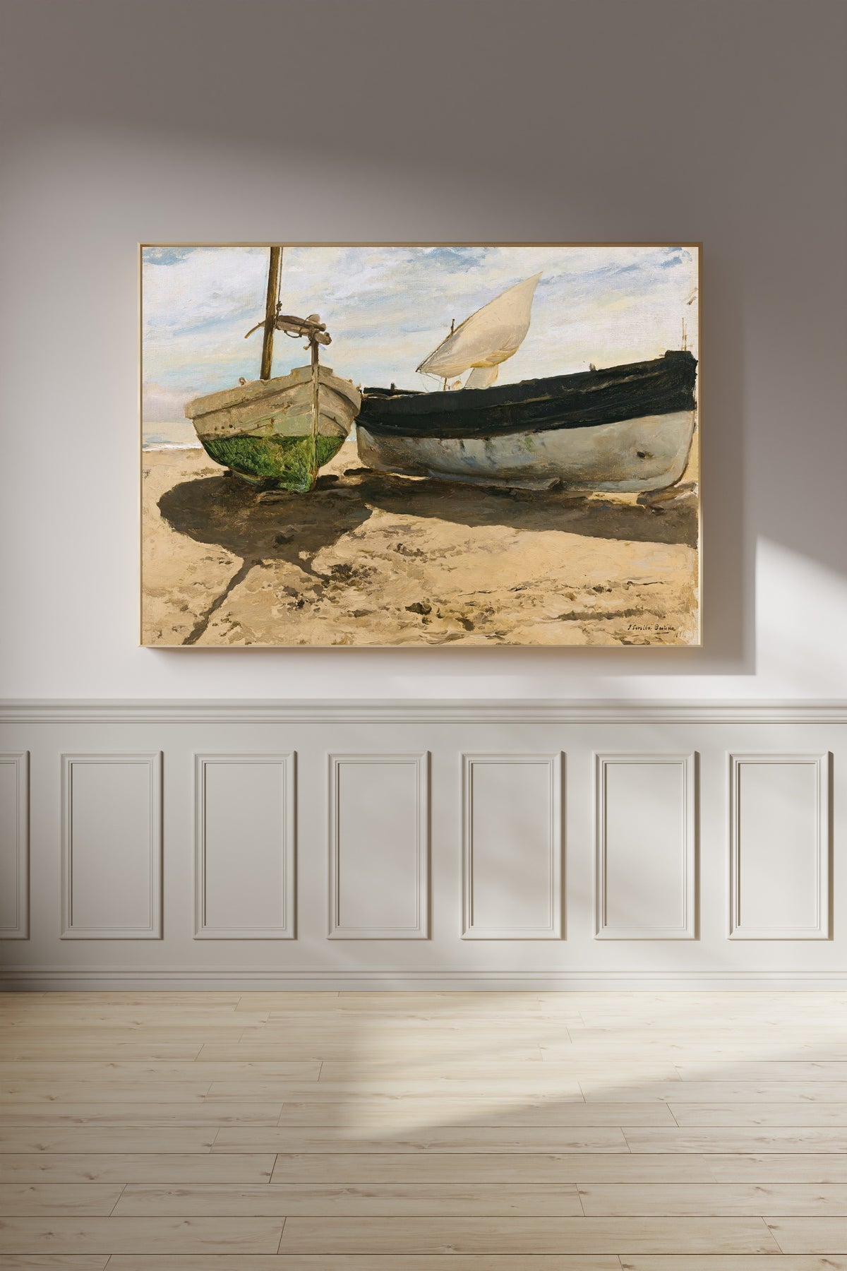 Joaquín Sorolla — Fishing Boats on the Beach, Valencia | Fine Art Print