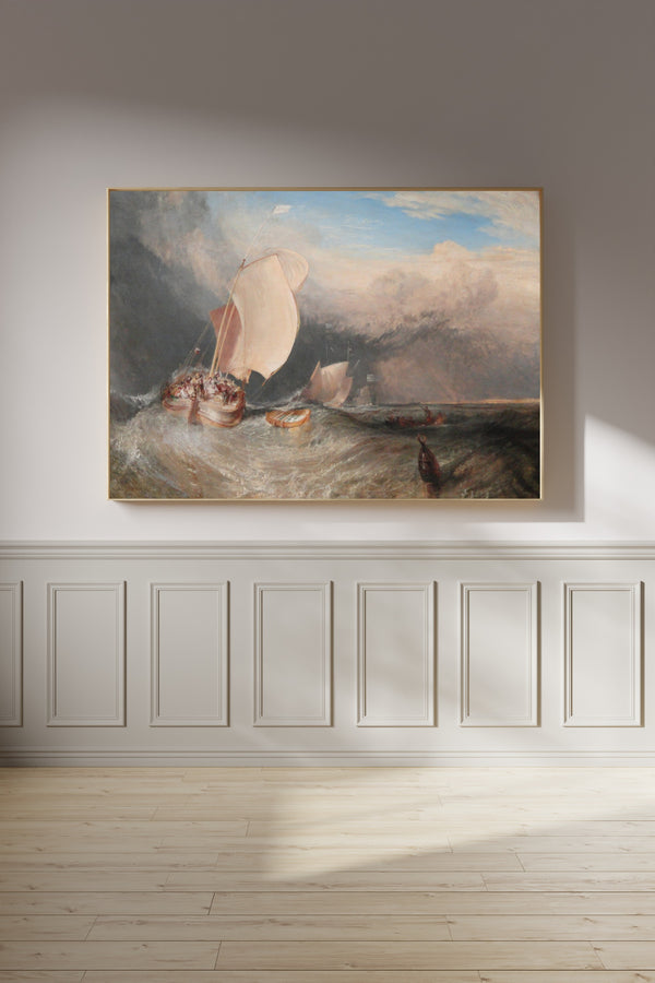 J.M.W. Turner — Fishing Boats with Hucksters Bargaining for Fish | Landscape Fine Art Print