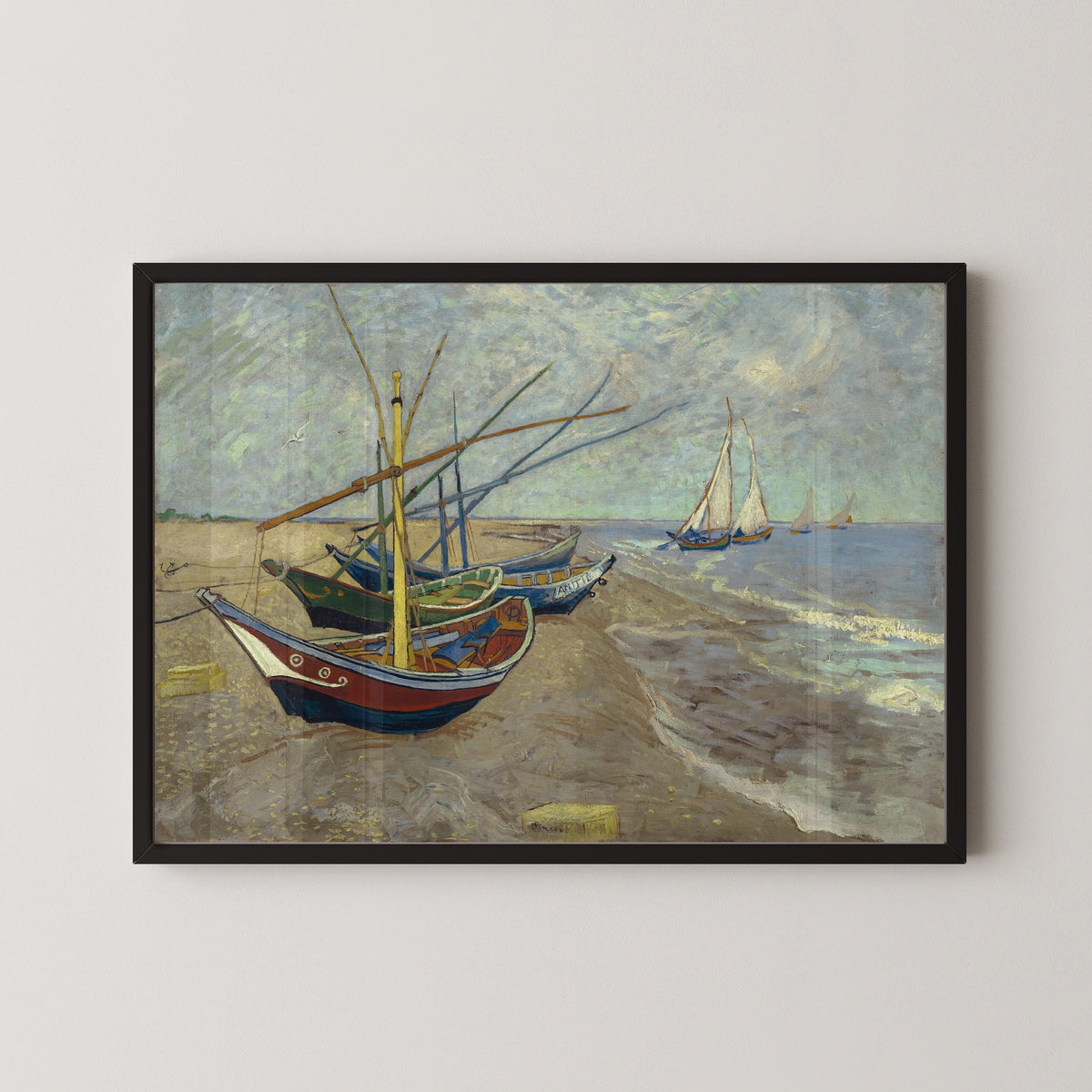 Vincent van Gogh — Fishing Boats on the Beach at Les Saintes-Maries-de-la-Mer | Fine Art Print