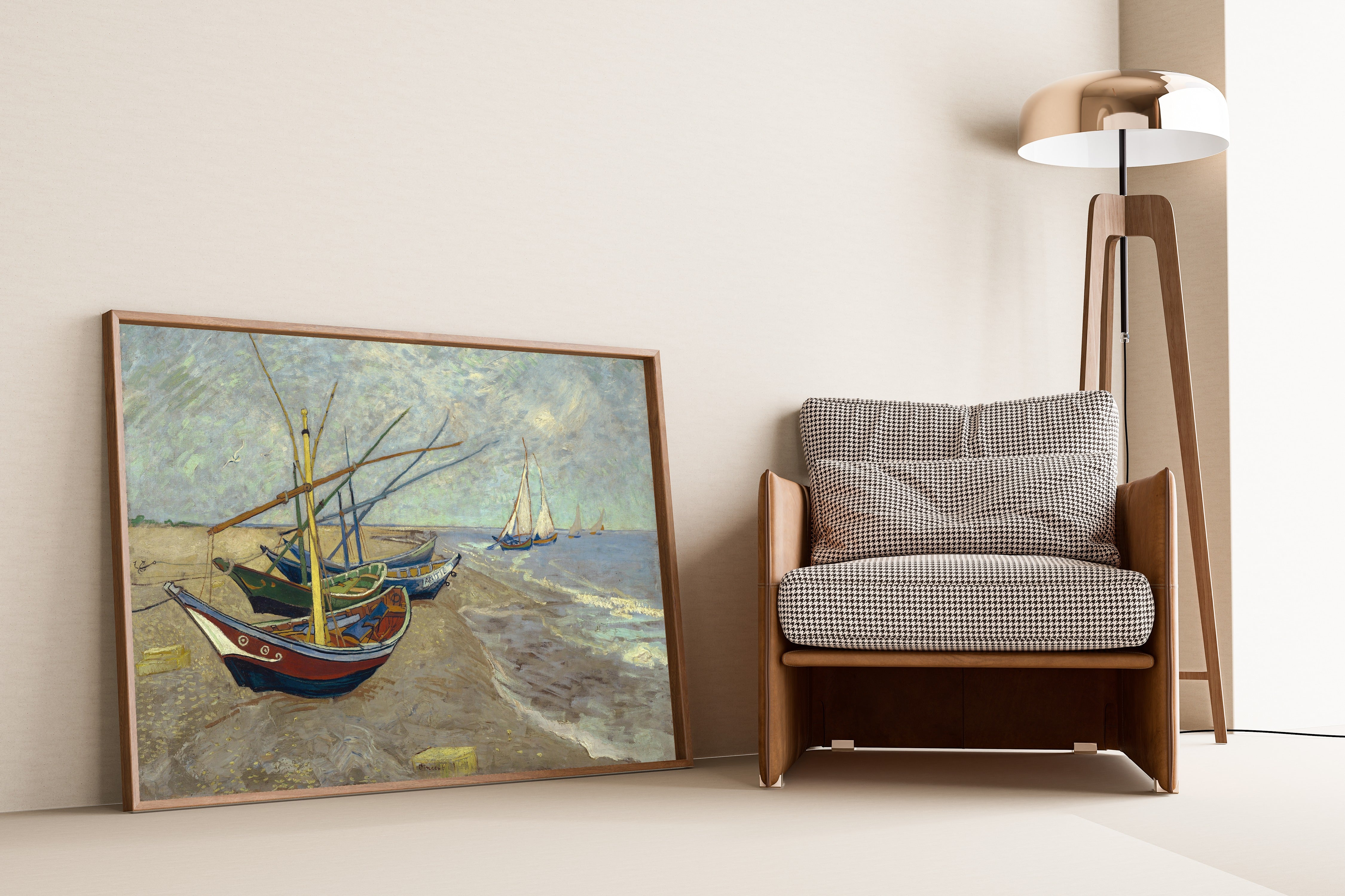 Vincent van Gogh — Fishing Boats on the Beach at Les Saintes-Maries-de-la-Mer | Fine Art Print