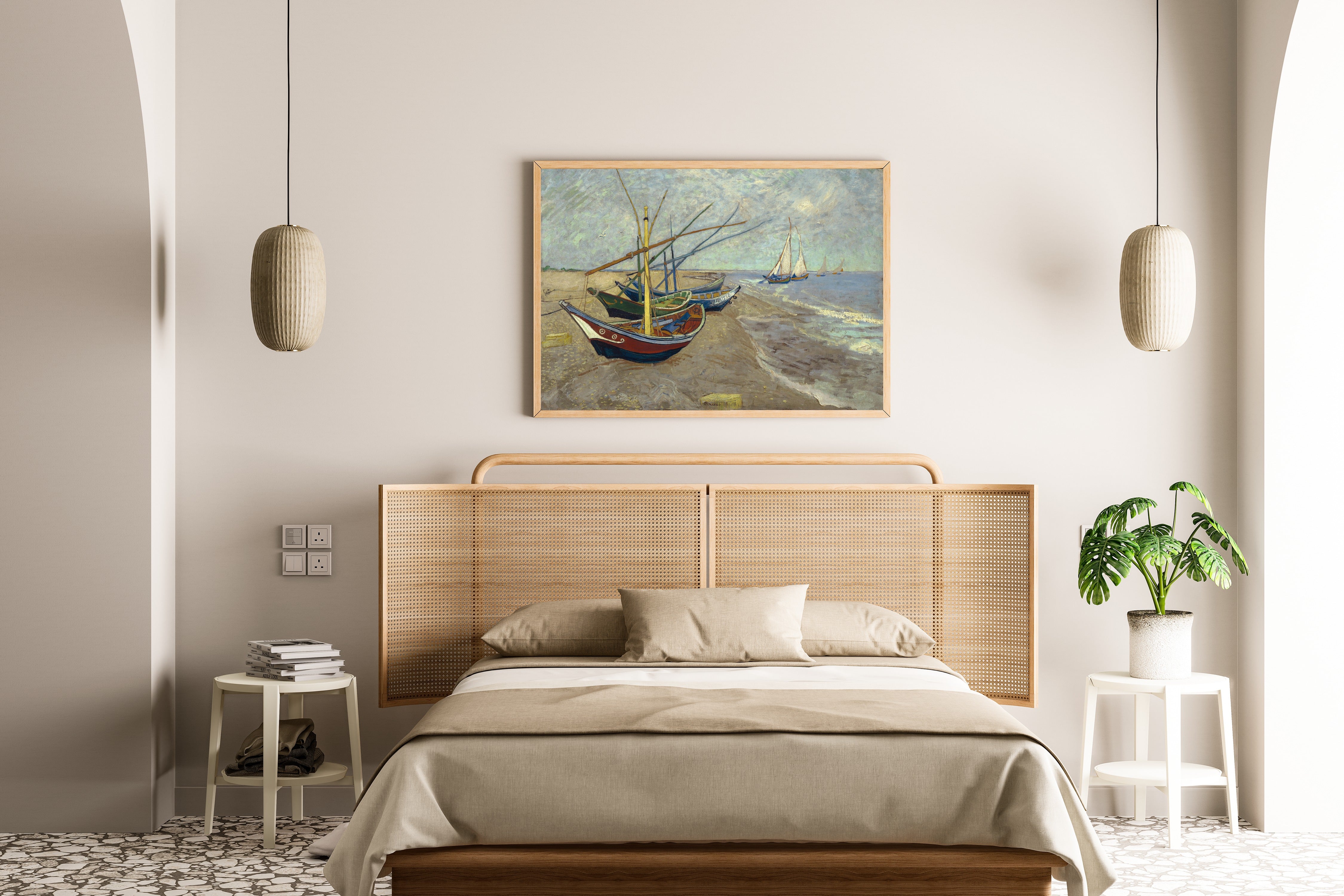 Vincent van Gogh — Fishing Boats on the Beach at Les Saintes-Maries-de-la-Mer | Fine Art Print