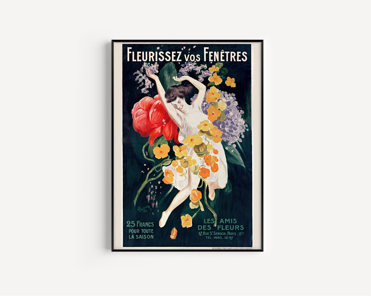 Leonetto Cappiello — Fleurissez vos fenêtres | Vintage Poster Print
