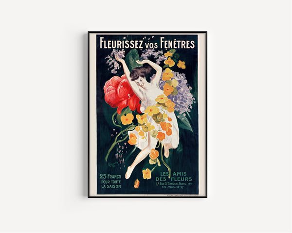Leonetto Cappiello — Fleurissez vos fenêtres | Vintage Poster Print