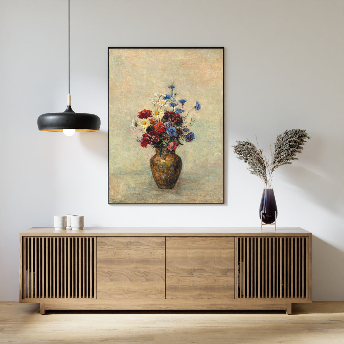 Odilon Redon — Flowers in a Vase (Cornflowers and Daisies) | Symbolist Art Print