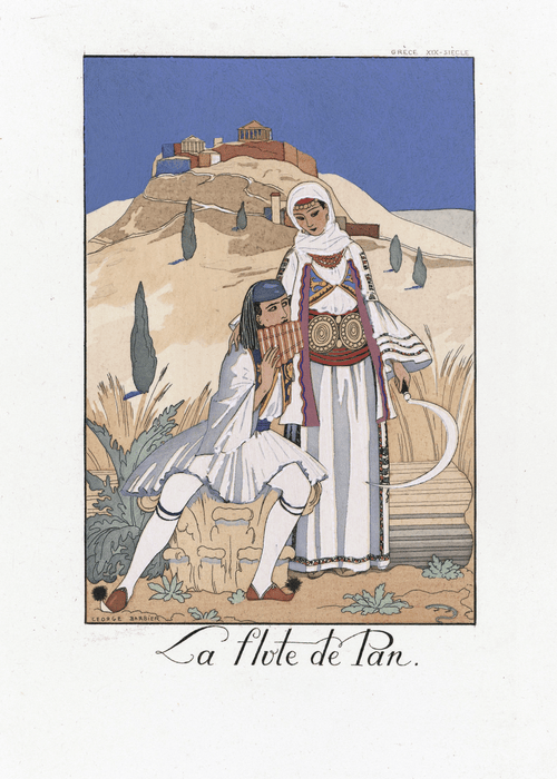 George Barbier — La Flûte de Pan | Art Deco Fashion Print