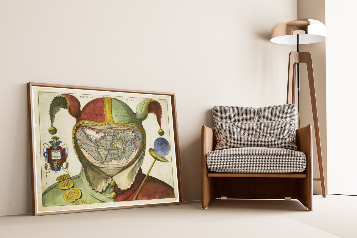 Fool's Cap Map of the World | Hand-Coloured Engraved World Map Print