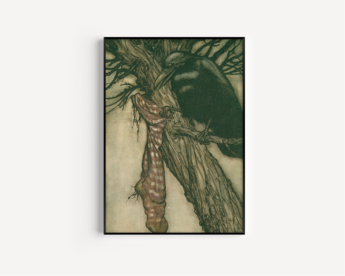Arthur Rackham — For Years He Had Been Quietly Filling His Stocking | Fairy Tale Illustration Print