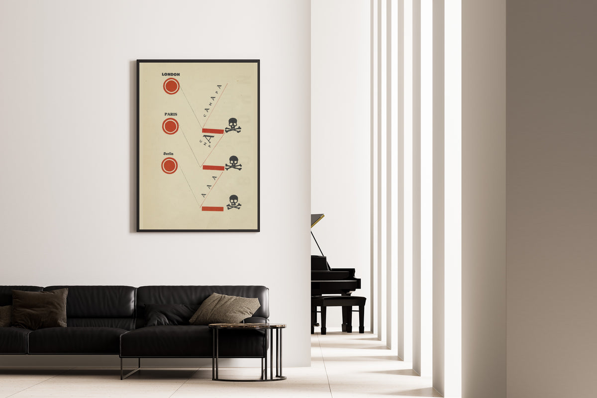 El Lissitzky — For the Voice: Bastards! (London, Paris, Berlin) | Constructivist Typography Print