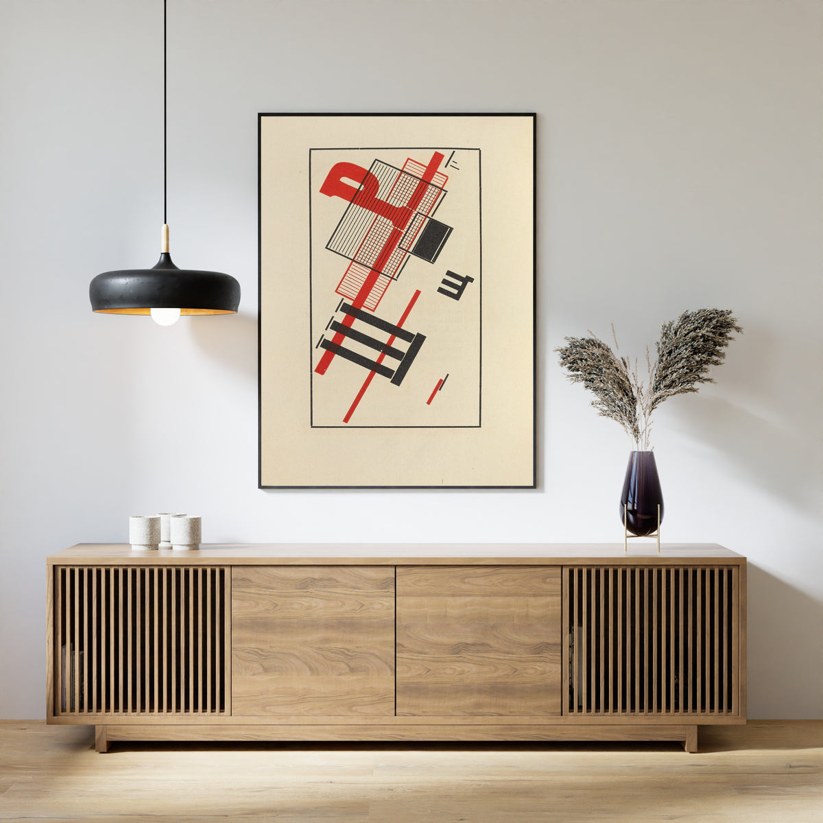 El Lissitzky — For the Voice: Composition with Red Letters | Constructivist Typography Print