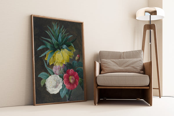 Pierre-Joseph Redouté — Four Peonies and a Crown Imperial | Botanical Illustration Print