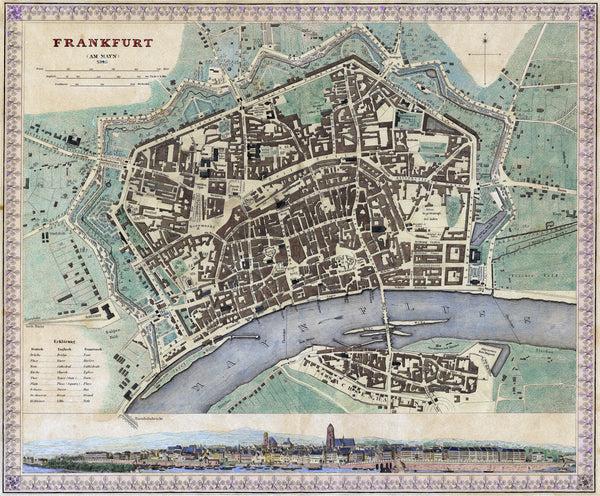 Frankfurt am Main | Antique City Plan Print