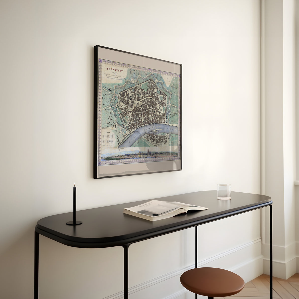 Frankfurt am Main | Antique City Plan Print