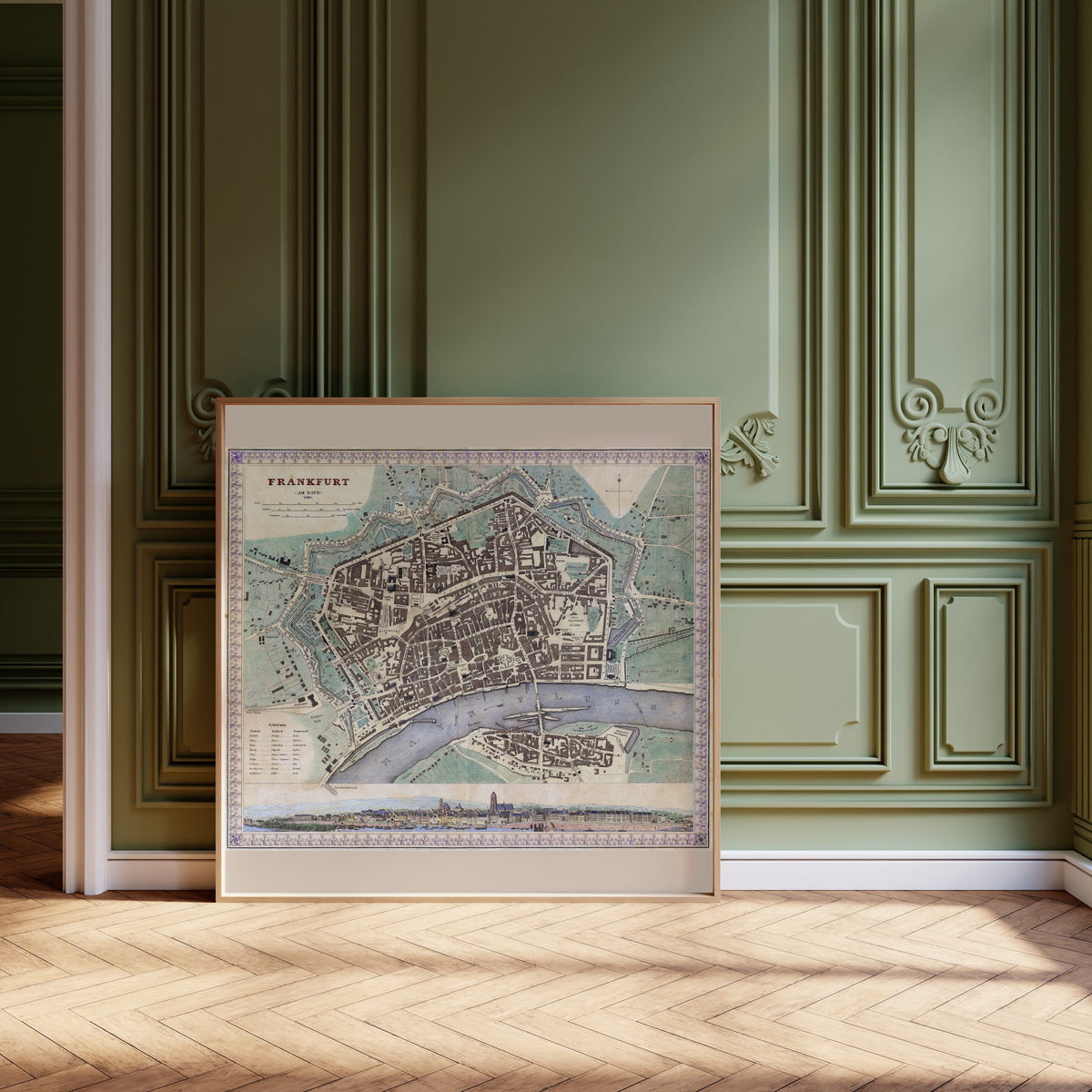 Frankfurt am Main | Antique City Plan Print