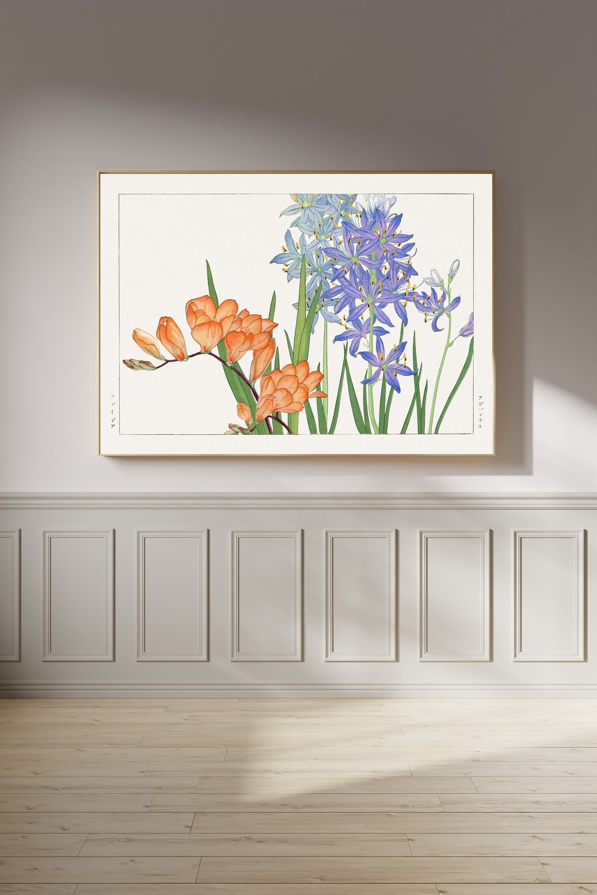 Tanigami Kōnan — Freesia flower | Japanese Botanical Woodblock Print