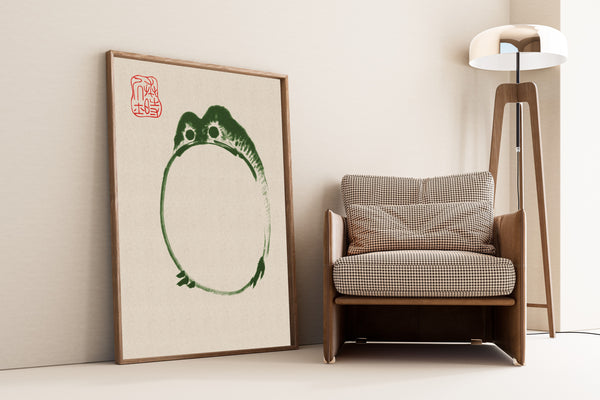 Matsumoto Hoji — Frog in Outline (Meika Gafu) | Japanese Woodblock Print