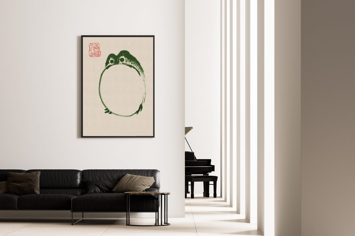 Matsumoto Hoji — Frog in Outline (Meika Gafu) | Japanese Woodblock Print