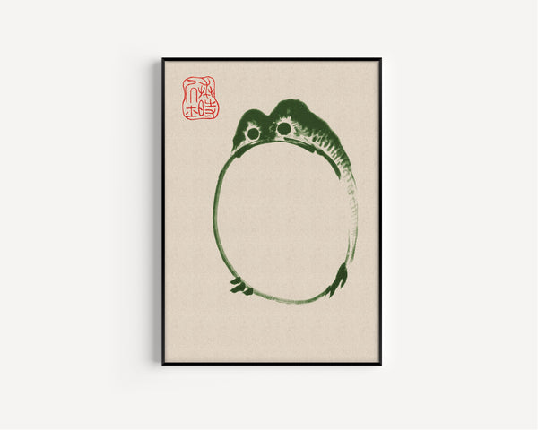 Matsumoto Hoji — Frog in Outline (Meika Gafu) | Japanese Woodblock Print