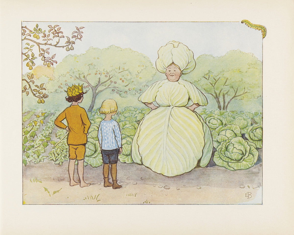 Elsa Beskow — Fru Kålhuvud, September and Lasse | Book Illustration Print