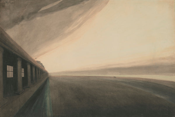 Léon Spilliaert — Galeries royales d’Ostende et plage, après l’orage | Symbolist Art Print