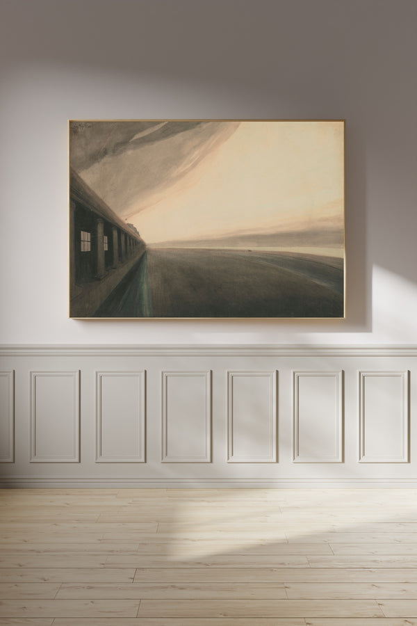 Léon Spilliaert — Galeries royales d’Ostende et plage, après l’orage | Symbolist Art Print