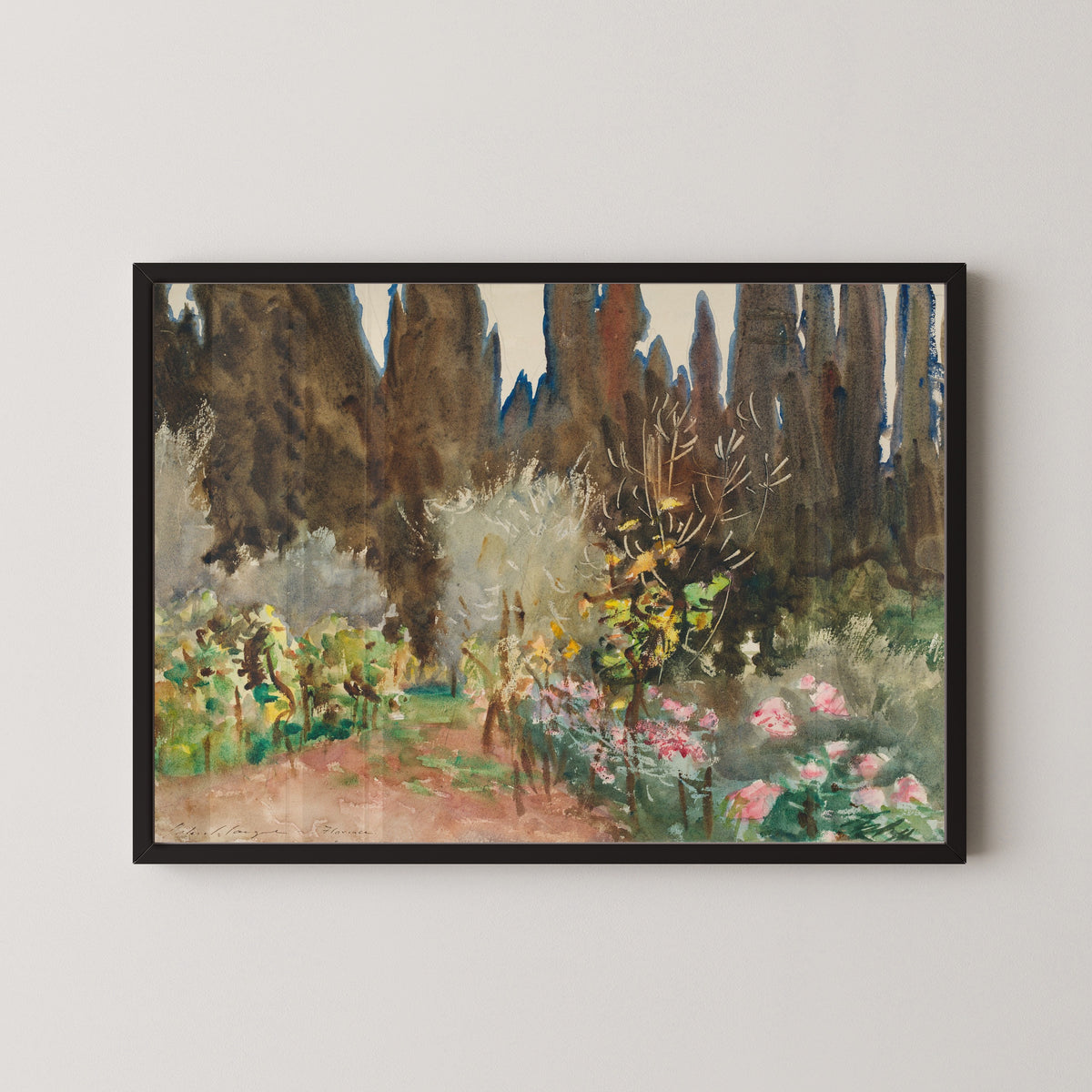 John Singer Sargent — Gardens at Florence | Fine Art Print