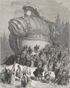 Gustave Doré — Gargantua's Welcome to Paris | Wood Engraving Print