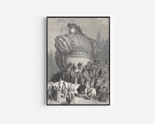 Gustave Doré — Gargantua's Welcome to Paris | Wood Engraving Print