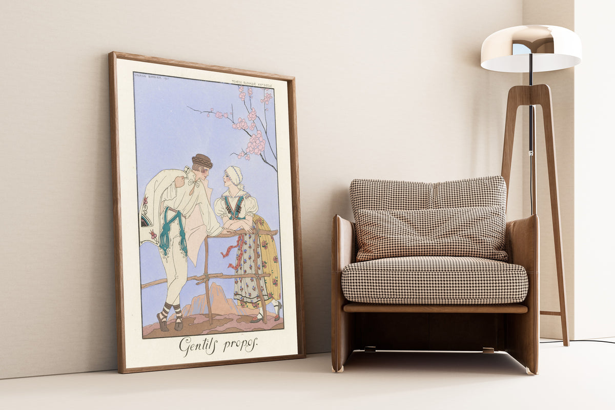 George Barbier — Gentils propos | Art Deco Fashion Print