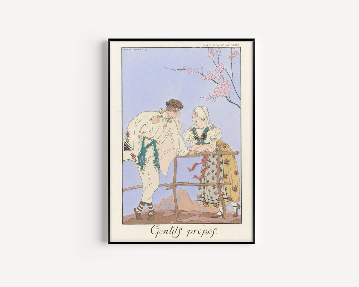 George Barbier — Gentils propos | Art Deco Fashion Print