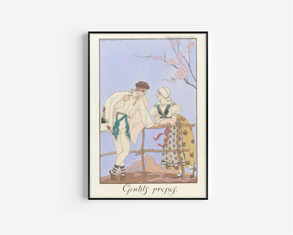 George Barbier — Gentils propos | Art Deco Fashion Print