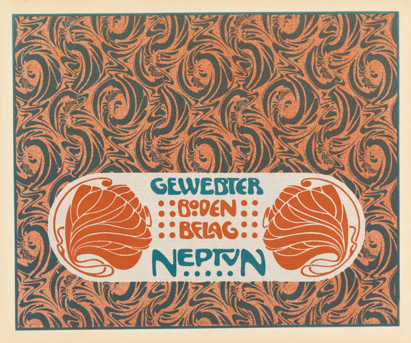 Koloman Moser — Gewebter Bodenbelag Neptun (Neptune Woven Floor Covering) | Pattern Design Print