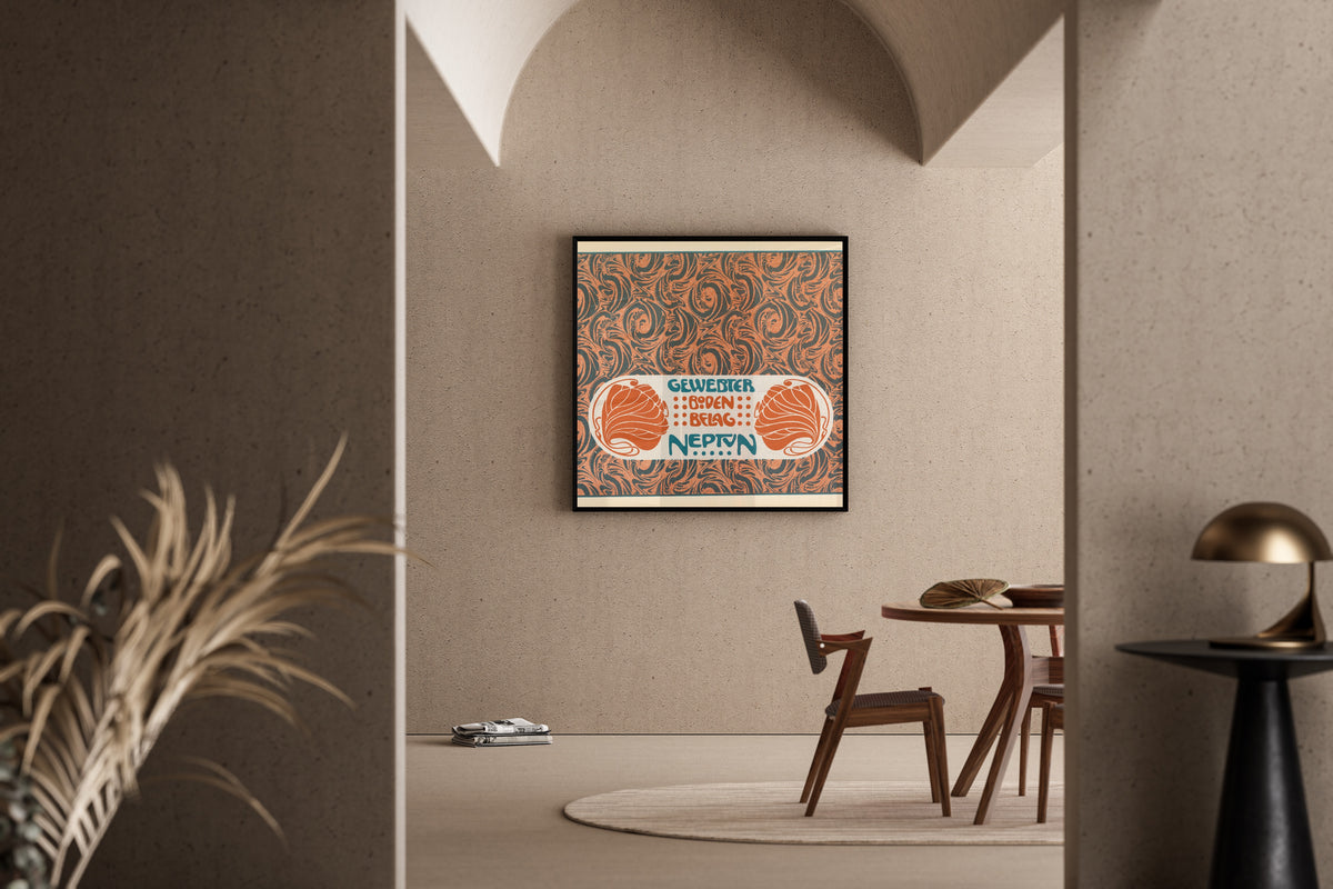 Koloman Moser — Gewebter Bodenbelag Neptun (Neptune Woven Floor Covering) | Pattern Design Print