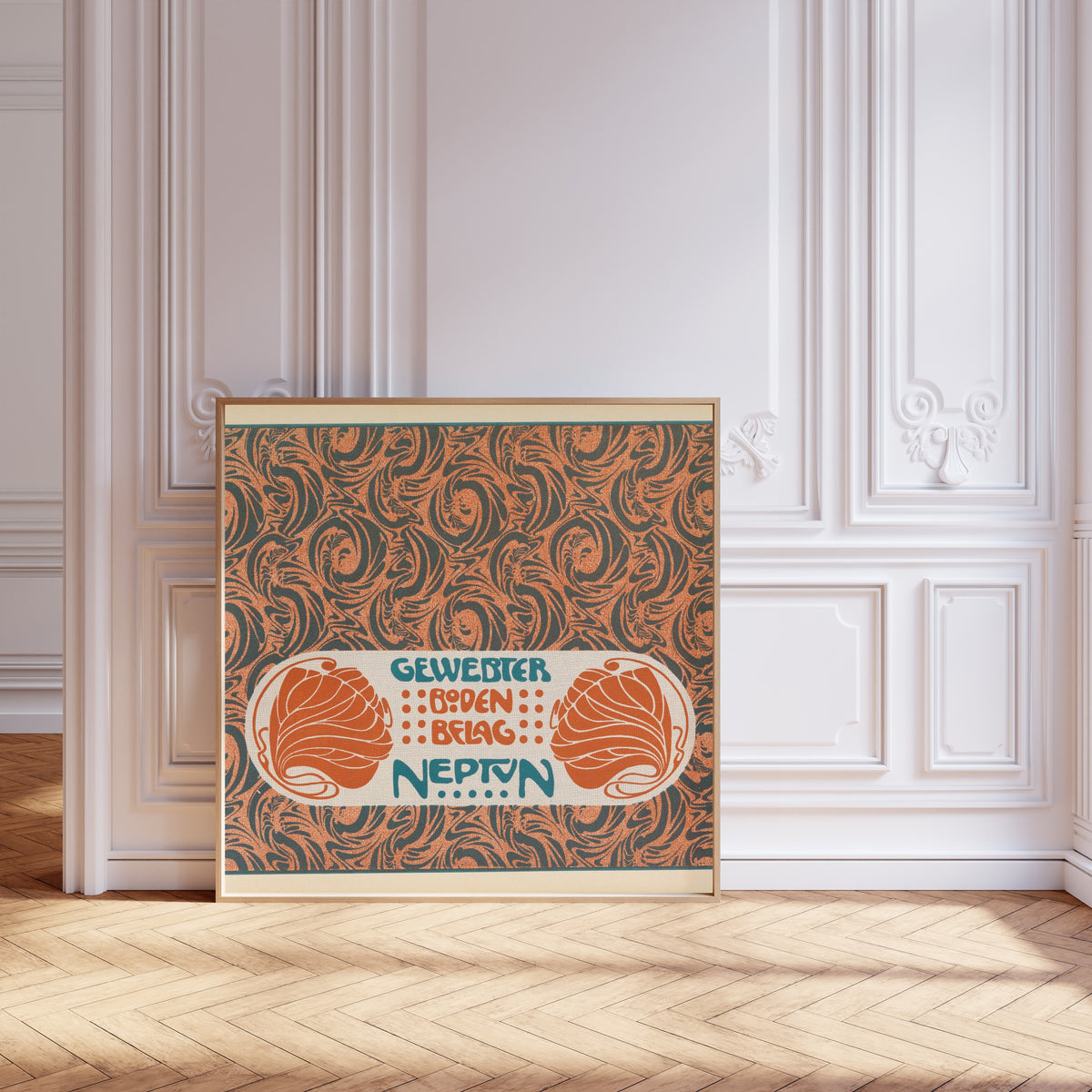 Koloman Moser — Gewebter Bodenbelag Neptun (Neptune Woven Floor Covering) | Pattern Design Print