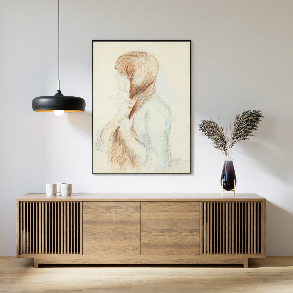Berthe Morisot — Girl Plaiting her Hair (La Natte) | Fine Art Print