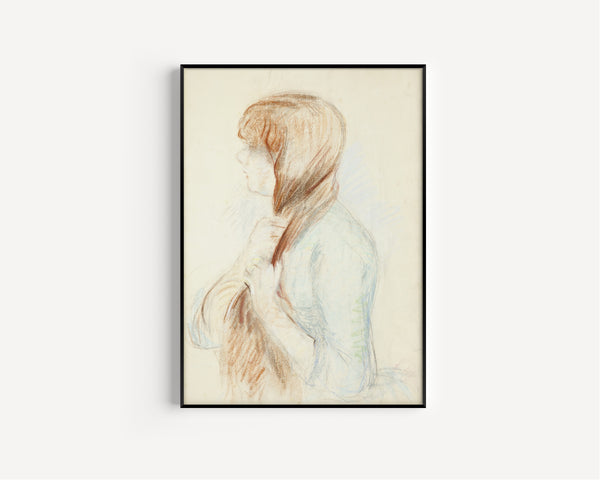 Berthe Morisot — Girl Plaiting her Hair (La Natte) | Fine Art Print