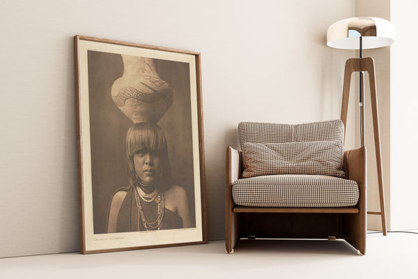 Edward S. Curtis — Girl and Jar, San Ildefonso | Vintage Photograph Print