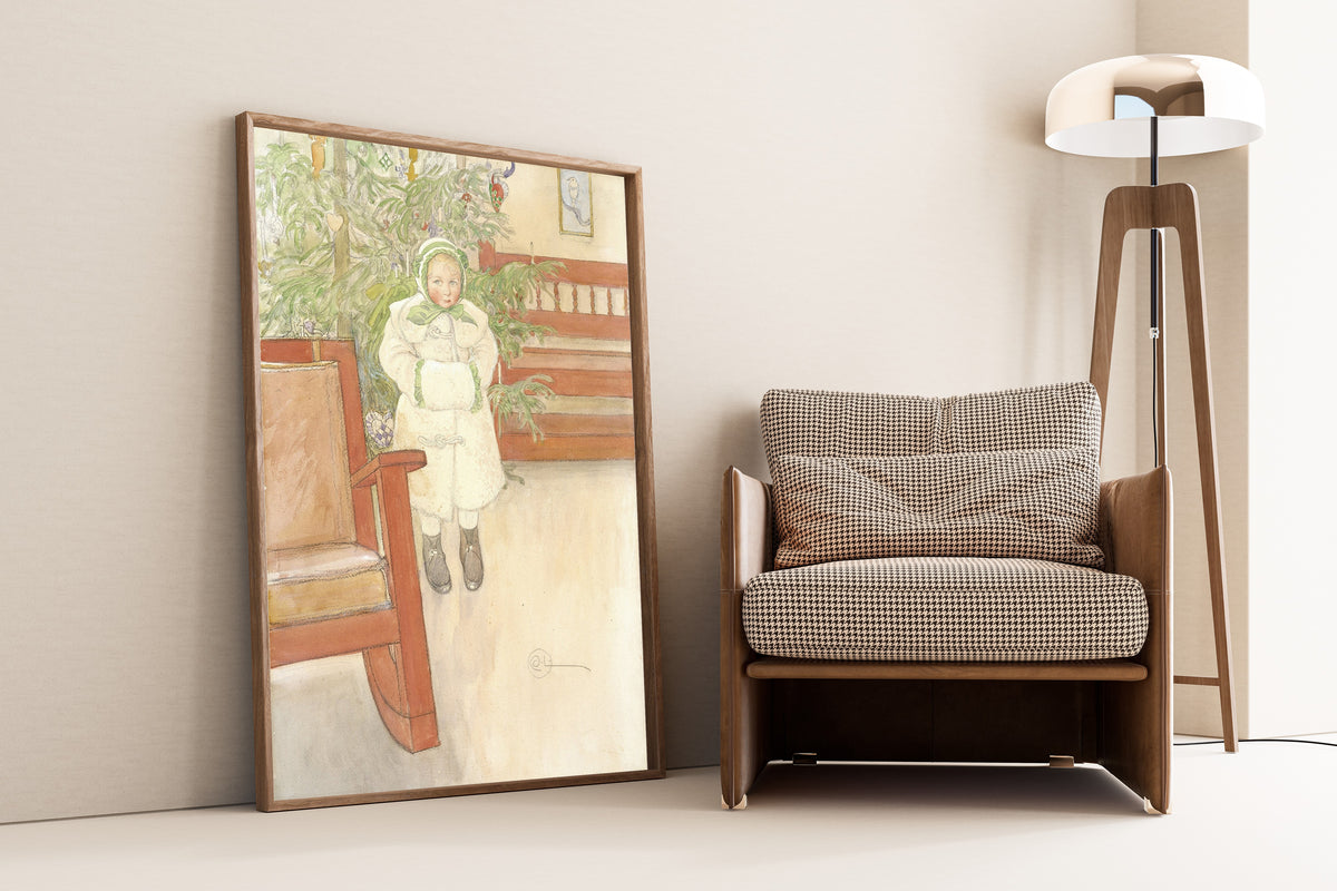 Carl Larsson — Girl and Rocking Chair | Swedish Watercolour Print