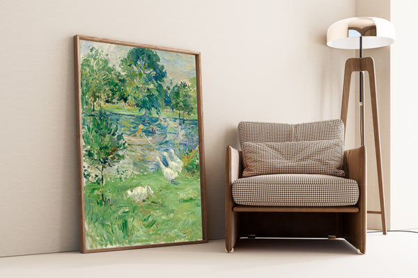 Berthe Morisot — Girl in a Boat with Geese | Fine Art Print