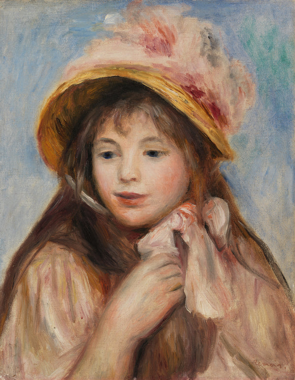 Pierre-Auguste Renoir — Girl with Pink Bonnet | Fine Art Print
