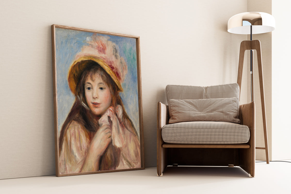 Pierre-Auguste Renoir — Girl with Pink Bonnet | Fine Art Print