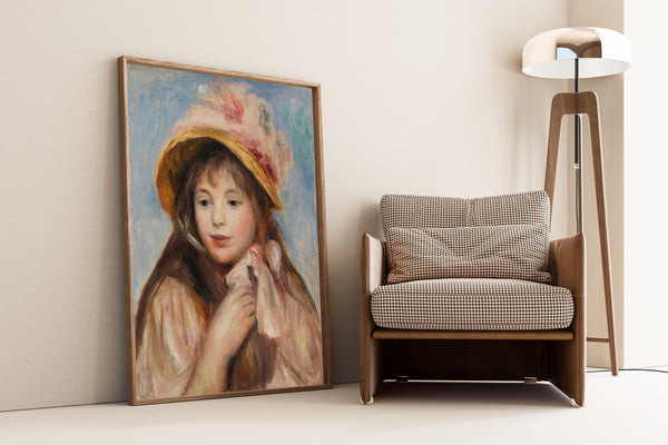 Pierre-Auguste Renoir — Girl with Pink Bonnet | Fine Art Print