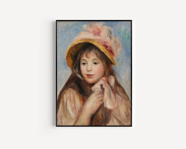 Pierre-Auguste Renoir — Girl with Pink Bonnet | Fine Art Print